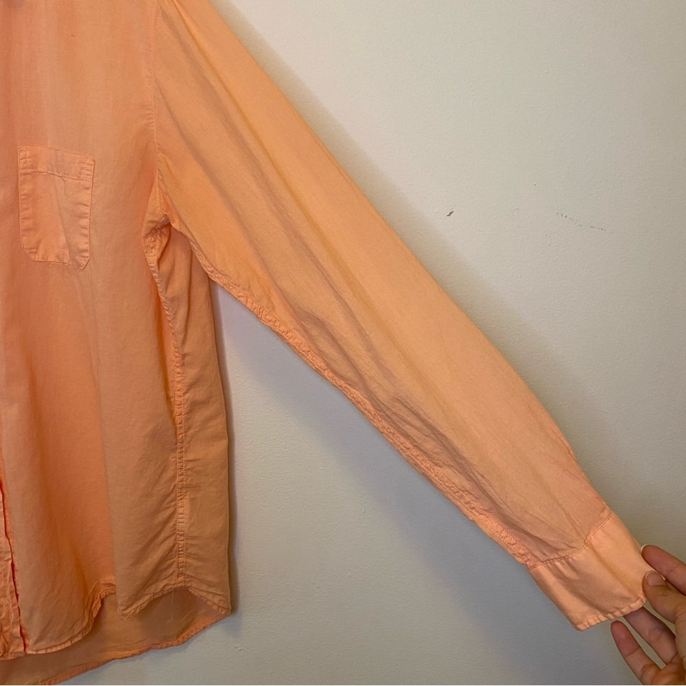 GRAYSON The Hero Button Down Cotton Shirt Melon Orange Sz 2 Small - Picture 5 of 13